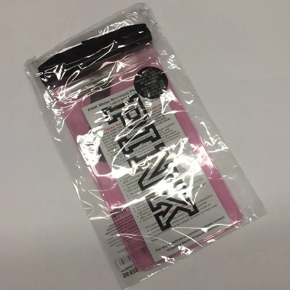 NEW PINK Water Resistant Phone Pouch pink Plastic